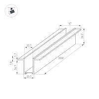 Трек встраиваемый MAG-TRACK-2538-F-3000 (BK) (Arlight, IP20 Металл, 3 года) в Качканаре