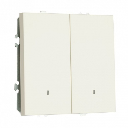 Выключатель двухклавишный с подсветкой без рамки Stekker Эмили 49864 в Нижнем Новгороде фото 2