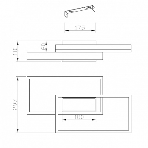 Потолочная люстра Escada Twins 10242/3LED в Яранске фото 6