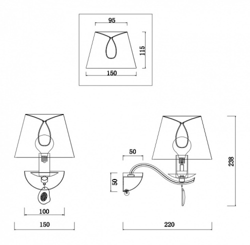 Бра Freya Monique FR2001WL-01G в Нижнем Новгороде фото 2