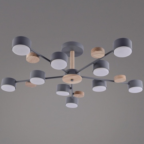 Люстра на штанге  03758-0.3-10 GREY+WOOD GX53 в Нижнем Новгороде фото 4