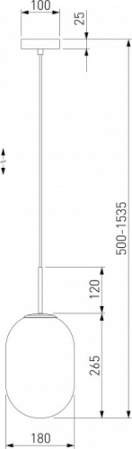 Подвесной светильник Eurosvet Loona 60161/1 латунь в Дзержинске фото 2