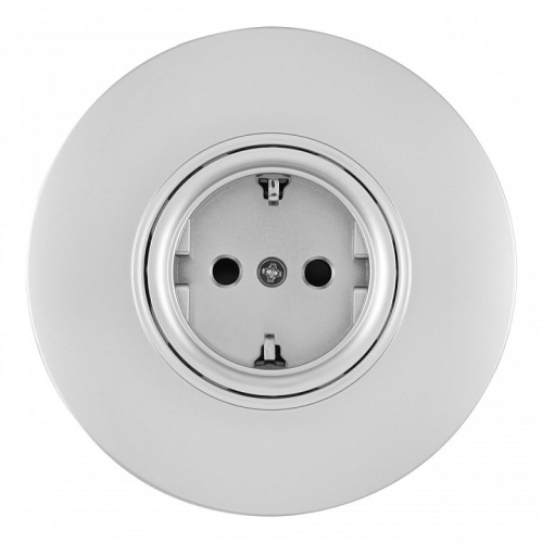 Розетка с заземлением и со шторкой Arte Milano SET08-1 SET08-1-40-1 silver в Нижнем Новгороде фото 3