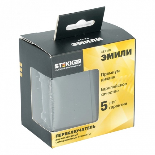Переключатель двухклавишный без рамки Stekker Эмили 50249 в Нижнем Новгороде фото 4