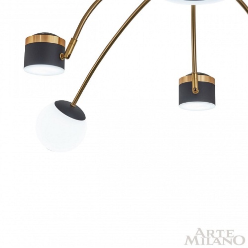 Потолочная люстра Arte Milano Ferrara-71040 272040/10 BK/GD в Нижнем Новгороде фото 4