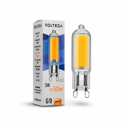 Лампа светодиодная Voltega Capsule G9 G9 5Вт 2800K 7090 в Нижнем Новгороде фото 2