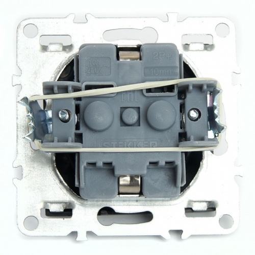 Розетка с заземлением и со шторкой, без рамки Stekker Эрна 49154 в Нижнем Новгороде фото 4