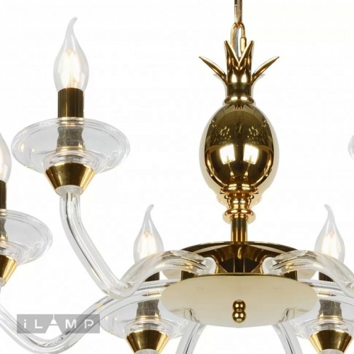 Подвесная люстра iLamp Flo YT2049-8 GD+Cear в Нижнем Новгороде фото 3