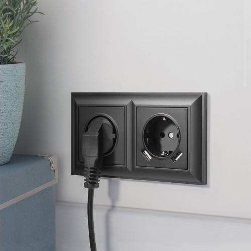 Рамка на 2 поста Werkel черный матовый W0022208 в Нижнем Новгороде фото 2