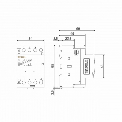 Контактор трехмодульный Werkel  W943M63O в Нижнем Новгороде фото 2