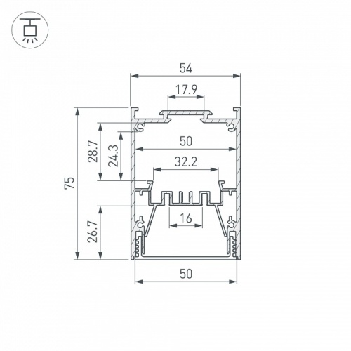 Профиль накладной Arlight LINE 055136 в Нижнем Новгороде фото 2