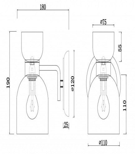 Бра Freya Isla FR5094WL-01G в Нижнем Новгороде фото 2