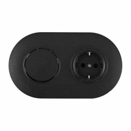 Блок с выключателями одноклавишными влагозащищенными Arte Milano SET08-2 SET08-2-40-1-30-1 black в Нижнем Новгороде