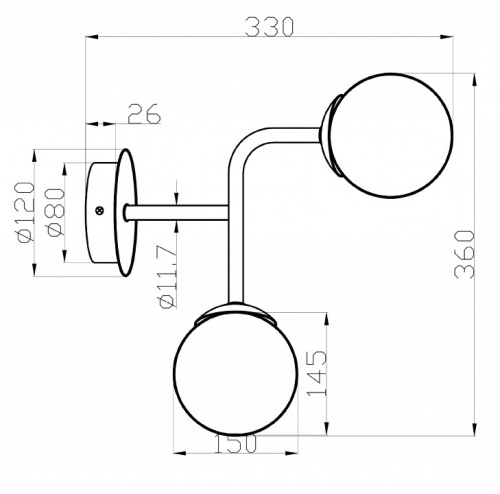 Бра Maytoni Erich MOD221-WL-02-G в Туле фото 2