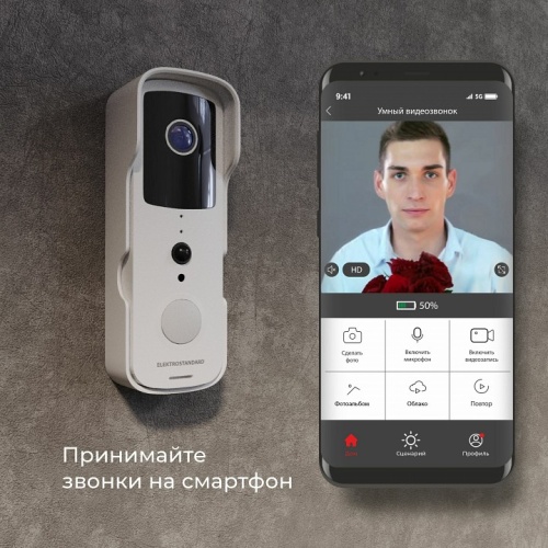 Звонок беспроводной с камерой Elektrostandard 76105 a059339 в Нижнем Новгороде фото 11