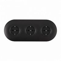 Розетка с заземлением и со шторкой Arte Milano SET08-3 SET08-3-40-1x3 black в Нижнем Новгороде