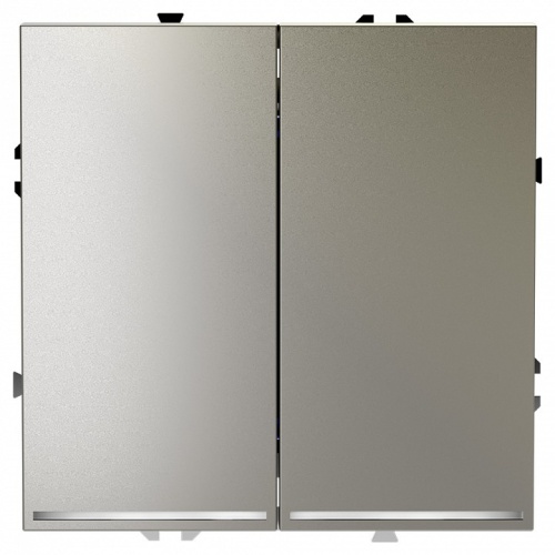 Выключатель двухклавишный с подсветкой без рамки Voltum S70 VLS020204 в Нижнем Новгороде фото 4