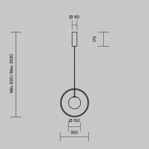 Подвесной светильник Maytoni Paparazzi MOD407PL-L12B3K1 в Нижнем Новгороде фото 2