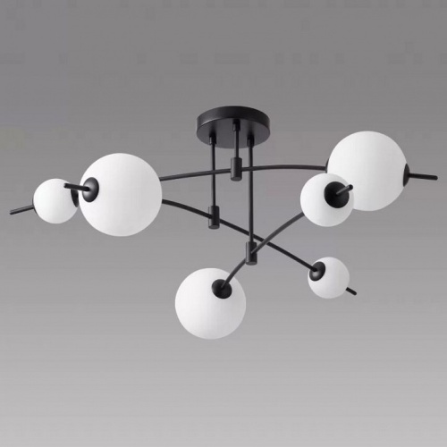 Люстра на штанге iLedex Epical 6827-6 BK+WH в Нижнем Новгороде