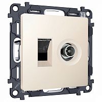 ТВ-розетка и розетка Ethernet RJ-45 без рамки Ambrella Volt ALFA MA332510 в Нижнем Новгороде