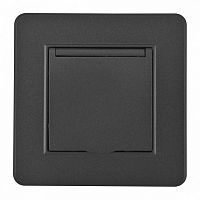 Розетка с заземлением и шторкой, с крышкой Arte Milano SET16-1 SET16-1-41-1 black в Нижнем Новгороде