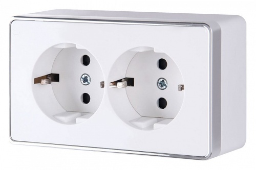Розетка двойная с заземлением Werkel Gallant (белая) W5072101 в Нижнем Новгороде