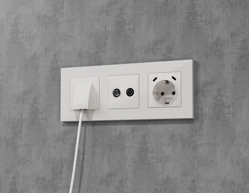 Накладка для розетки с заземлением и со шторками и 2хUSB type С Ambrella Volt ALFA AP1305 в Нижнем Новгороде фото 4