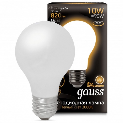 Лампа светодиодная Gauss 1022 E27 10Вт 2700K 102202110 в Нижнем Новгороде фото 2