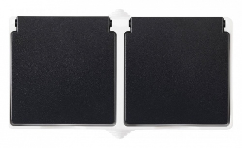 Блок с розетками влагозащищенными с заземлением и крышкой Arte Milano am-309 309.40-2.grey в Нижнем Новгороде фото 5