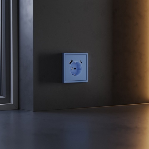 Накладка для розетки с заземлением и со шторками и 2хUSB type A и C Voltum S70 VLS001015 в Нижнем Новгороде фото 5