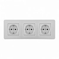 Розетка с заземлением и со шторкой Arte Milano SET16-3 SET16-3-40-1x3 silver в Нижнем Новгороде