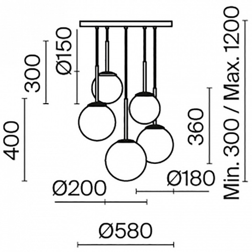 Подвесной светильник Maytoni Basic form MOD321PL-05W в Йошкар-Оле фото 4