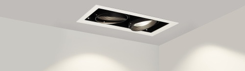 Светильник CL-KARDAN-S375x190-2x25W White6000 (WH-BK, 30 deg) (Arlight, IP20 Металл, 3 года) в Качканаре фото 3