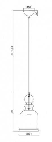 Подвесной светильник Maytoni Tone P002PL-01BZ в Ермолино фото 2