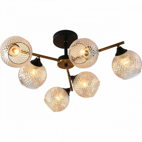 Люстра на штанге 11341-0.3-06 GOLD BRONZE+BK в Нижнем Новгороде фото 3