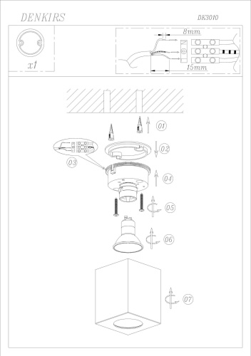 DK3010-CH Светильник накладной IP 20, 50 Вт, GU10, коричневый, алюминий в Симферополе фото 2