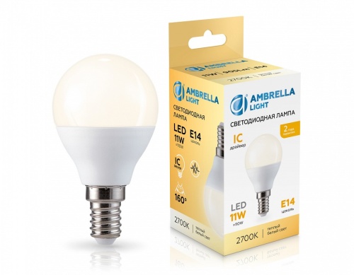 Лампа светодиодная Ambrella Light G45 E14 11Вт 2700K 451113 в Нижнем Новгороде фото 2