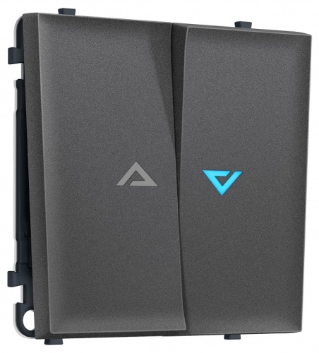 Выключатель самовозвратный двухклавишный с подсветкой, без рамки Ambrella Volt MS MS654460 в Нижнем Новгороде