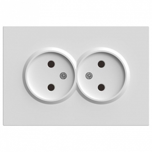 Розетка двойная без заземления и со шторкой Stekker Эмили 49877 в Нижнем Новгороде