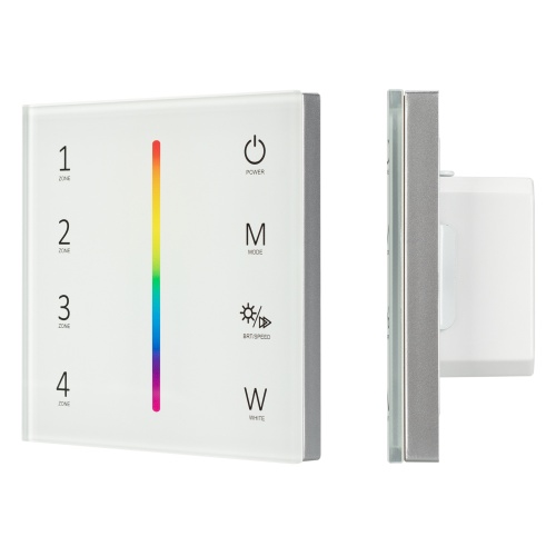 Панель Sens SMART-P45-RGBW White (230V, 4 зоны, 2.4G) (Arlight, IP20 Пластик, 5 лет) в Верещагино фото 3
