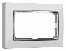 Рамка для двойной розетки Werkel Snabb (белый/хром) W0081901 в Нижнем Новгороде