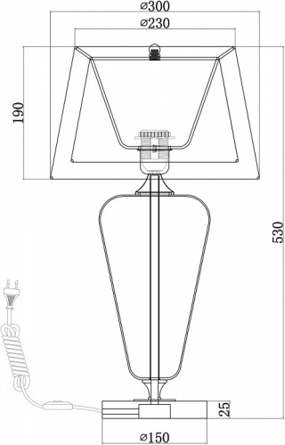 Настольная лампа декоративная Maytoni Verre Z005TL-01CH в Артемовском фото 3