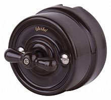 Выключатель на 4 положения двухклавишный без рамки Werkel Ретро (коричневый) W5620014 в Нижнем Новгороде