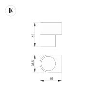 Светильник SP-SPICY-WALL-MINI-S60x39-3W Warm3000 (BK, 40 deg, 230v) (Arlight, IP20 Металл, 3 года) в Нижнем Новгороде