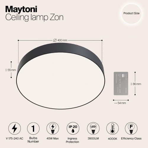 Накладной светильник Maytoni Zon C032CL-L48B4K в Нижнем Новгороде фото 6