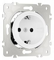 Розетка с заземлением и со шторкой, без рамки Arte Milano am-202 202.40-1.white в Нижнем Новгороде