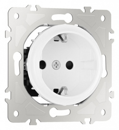 Розетка с заземлением и со шторкой, без рамки Arte Milano am-202 202.40-1.white в Нижнем Новгороде