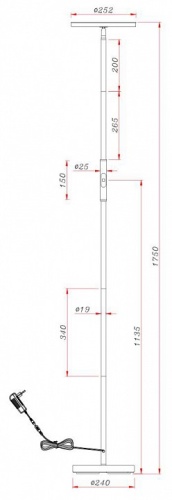 Торшер Arte Lamp Sceptrum A1822PN-1BK в Нижнем Новгороде фото 4