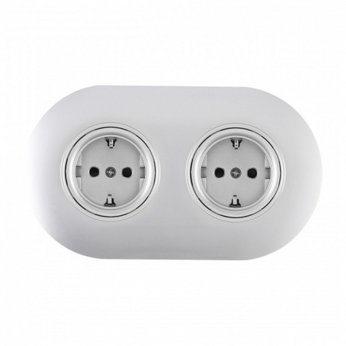 Розетка с заземлением и со шторкой Arte Milano SET08-2 SET08-2-40-1x2 silver в Нижнем Новгороде