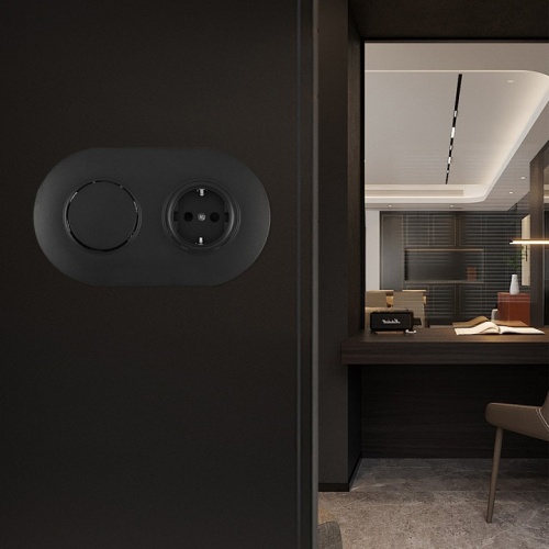 Блок с выключателями одноклавишными влагозащищенными Arte Milano SET08-2 SET08-2-40-1-30-1 black в Нижнем Новгороде фото 2